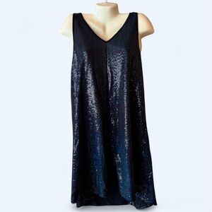 BLUMIN APPAREL NWT Black Sequin Midi Dress